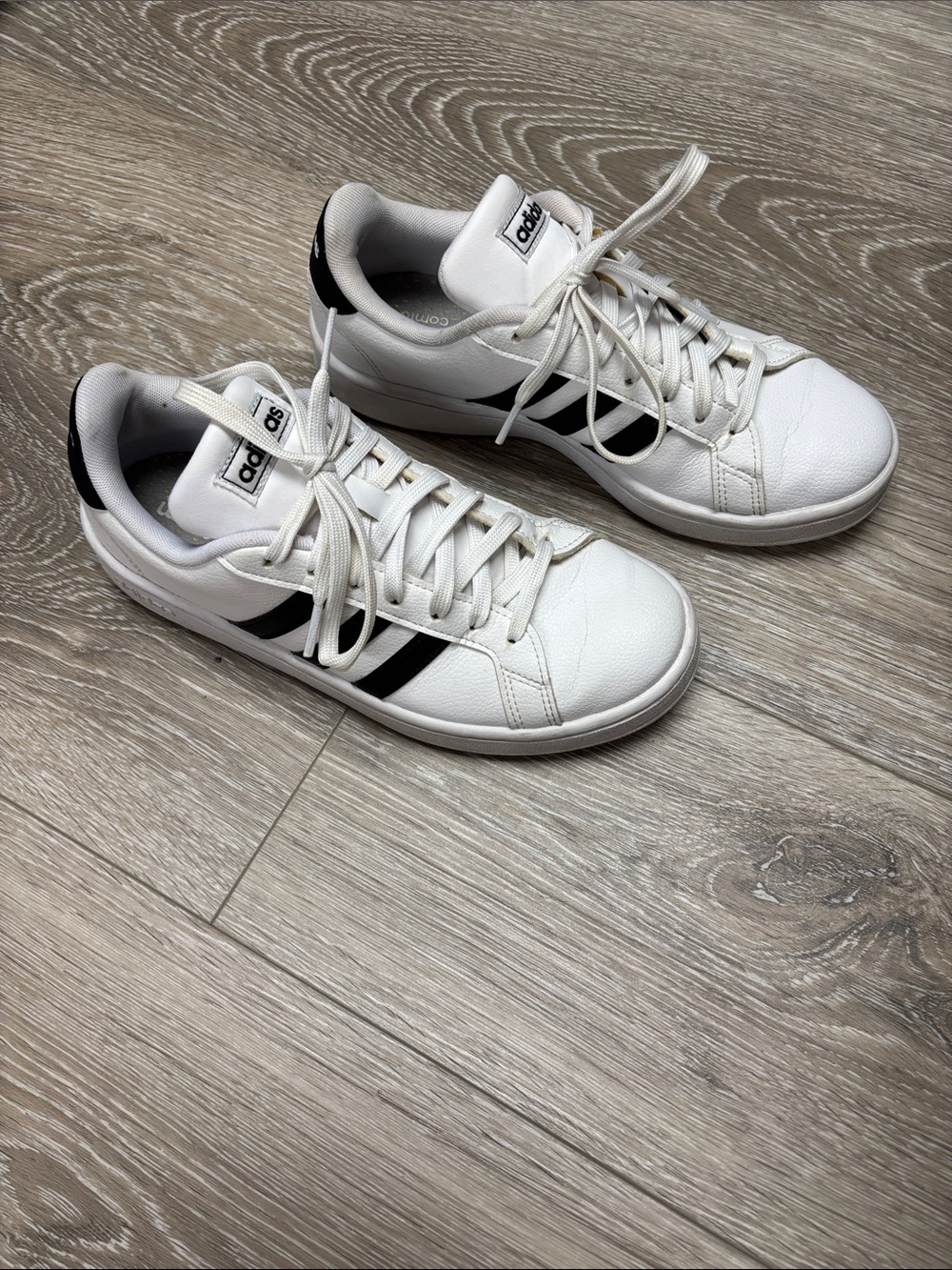Adidas Women’s Grand Court White & Black Casual Sneakers